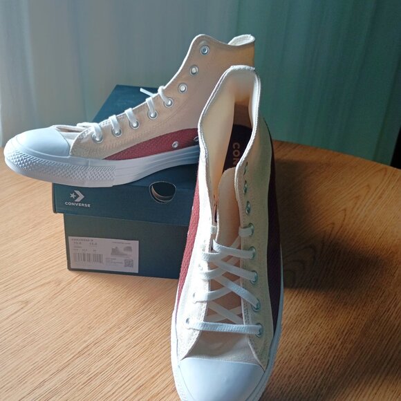 NWT CONVERSE Chuck Taylor All Star Craft Mix High Top Sneakers/ Size 10.5 - Picture 3 of 4